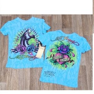 ED HARDY ETERNAL LOVE PANTHER TEE